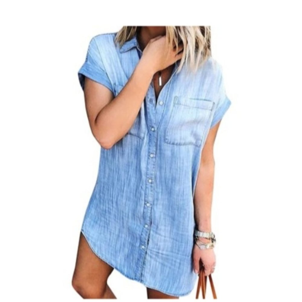 100% Cotton denim-like top